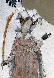 Marguerite de Roussy, épouse de Tommaso III, en Teuca (détail)