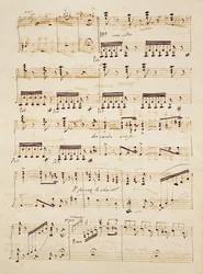 Page manuscrite de la partition des 