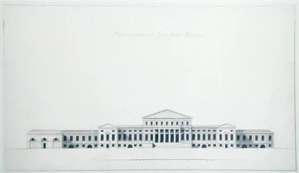 Plan de la résidence du prince Youssoupov sur la rivière Fontanka, Saint-Pétersbourg (vue du côté du jardin)