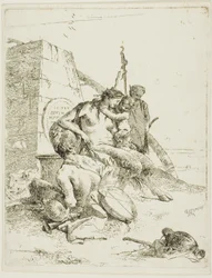 Famille de satyres avec l