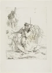 Six Personnes Regardant un Serpent, de Scherzi