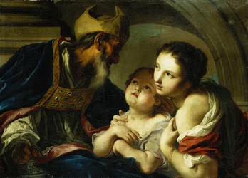 Saint Nicolas de Bari avec deux enfants