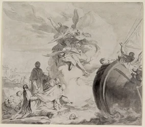 La tête de Saint Torpe sauvée par des anges et restaurée à l