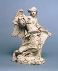 Ange à demi-agenouillé, 1673-74