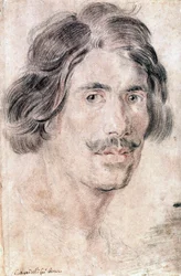 Autoportrait de Gian Lorenzo Bernini (1598-1680), sculpteur, peintre et architecte italien. Gabinetto Nazionale delle Stampe, Rome.