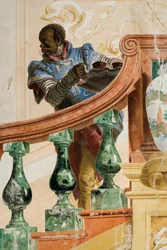 Serviteur maure tenant un plateau, provenant de la salle des scènes de carnaval de la Foresteria, 1757