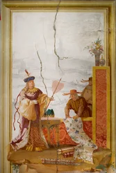 Le Marchand de textiles, de la salle chinoise dans la Foresteria, 1757