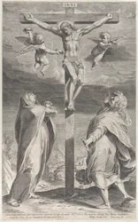 Crucifixion avec la Vierge Marie et Saint Jean l
