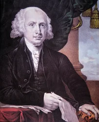 James Madison publié par Nathaniel Currier (lithographie en couleur)