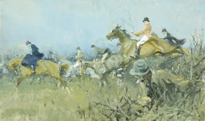 Scène de chasse, pleine course