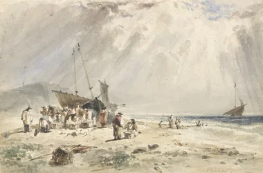 Marché aux poissons sur la plage