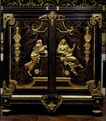 Meuble de style Régence : cabinet avec pièces de monnaie réalisé par Gilles Marie Oppenord