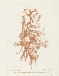 Trophée avec instruments de musique