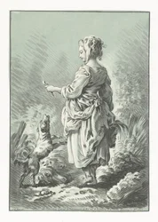 Jeune femme avec chien