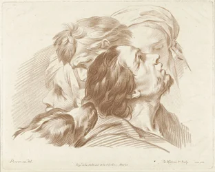 Étude de têtes et tête de chien
