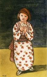 Fille avec colombe, 1986