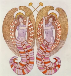 Deux anges avec des trompettes, 1995