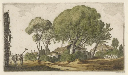 Fermes entre les arbres