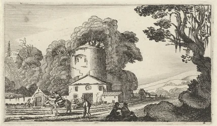 Paysage avec une tour (Twaalf landschappen met figuren)