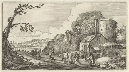 Paysage avec voyageurs
