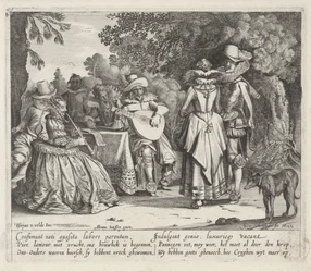 Groupe élégant jouant de la musique en plein air