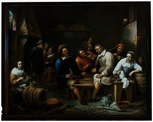 Joueurs de backgammon dans l