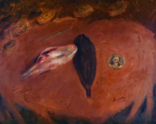 Nature morte avec soles et pièce de monnaie