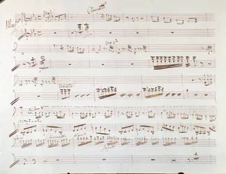 Page de partition musicale de violon pour la symphonie dans Cendrillon, ou La bonté triomphante par Gioacchino Rossini