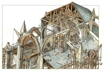 Art gothique : reconstitution du chantier de construction d