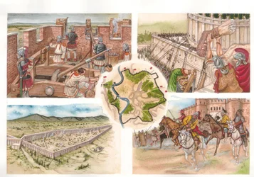 Guerre des Goths (535-553) entre les Byzantins et les Ostrogoths : siège de Rome en 537, défendue par l
