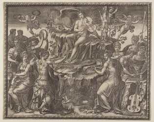 Apollon et les Muses sur le mont Parnasse