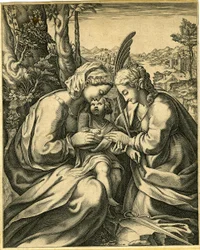 Giorgio Ghisi - Le mariage de Sainte-Catherine, 1850,0413.130