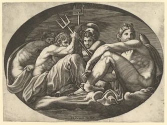 Pluton, Neptune, Minerve et Apollon, d