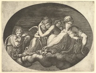 Vénus et Cupidon, deux autres déesses et un putto, d