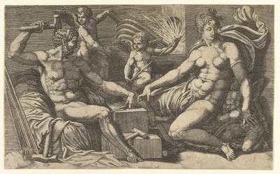 Vénus et Vulcain à la forge, vers 1555