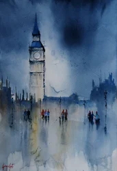 Reflets de pluie sur Big Ben