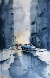 Classic Car City : sous la pluie