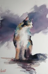 Un chat expressif à l