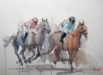 Chevaux de course au galop