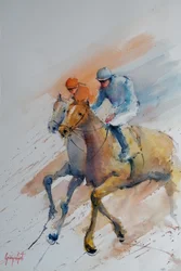 Chevaux de course au galop