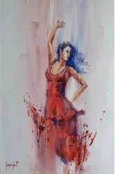 Danse rouge passionnée