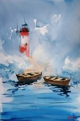 Les eaux paisibles du phare