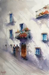 Une rue ensoleillée de la Méditerranée