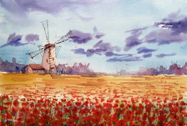 Un champ de coquelicots aux couleurs éclatantes