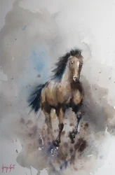 Galop de chevaux sauvages