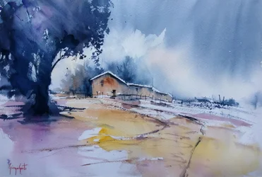 Le sentier de la grange en hiver