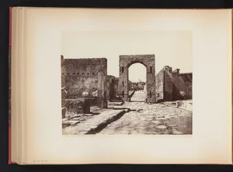 Vue de la Strada Mercurio à Pompéi, Italie