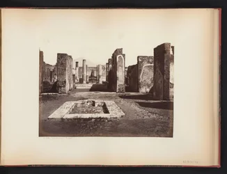 Vue sur les ruines de la Casa di Pansa à Pompéi, Italie