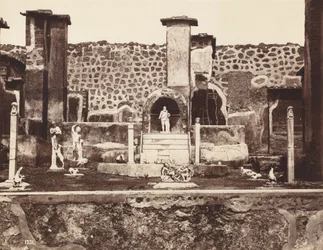 Maison de Marcus Lucretius, Pompéi, vers 1870 (photo)