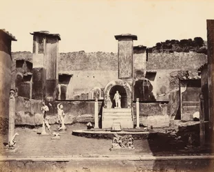 Maison de Marcus Lucretius, Pompéi, vers 1870 (photo)